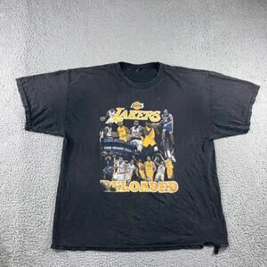 Lakers Reloaded T-Shirt Men 2Xl Black Kobe Bryant Roster Graphic Tee